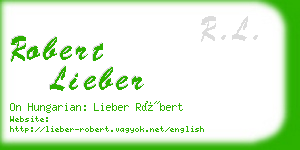 robert lieber business card